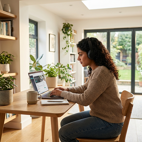 Student learning online