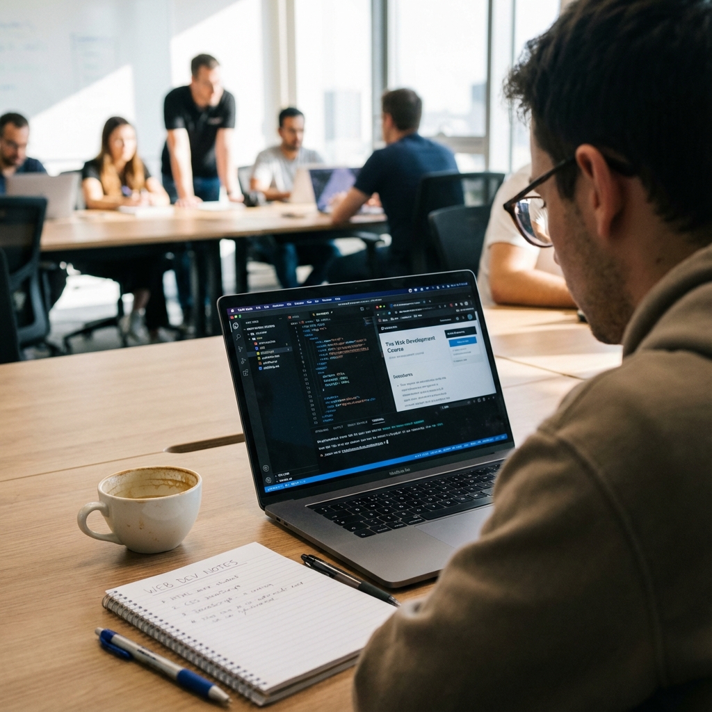 Student learning web development